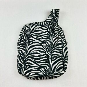 Queen Bee Zebra Print One Shoulder Sling Backpack